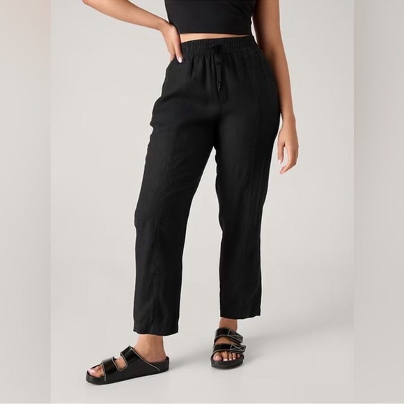 Athleta Pants - ATHLETA Retreat High Rise 100% Linen Ankle Pant